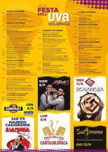Programma Festa dell'Uva 2019 Solopaca
