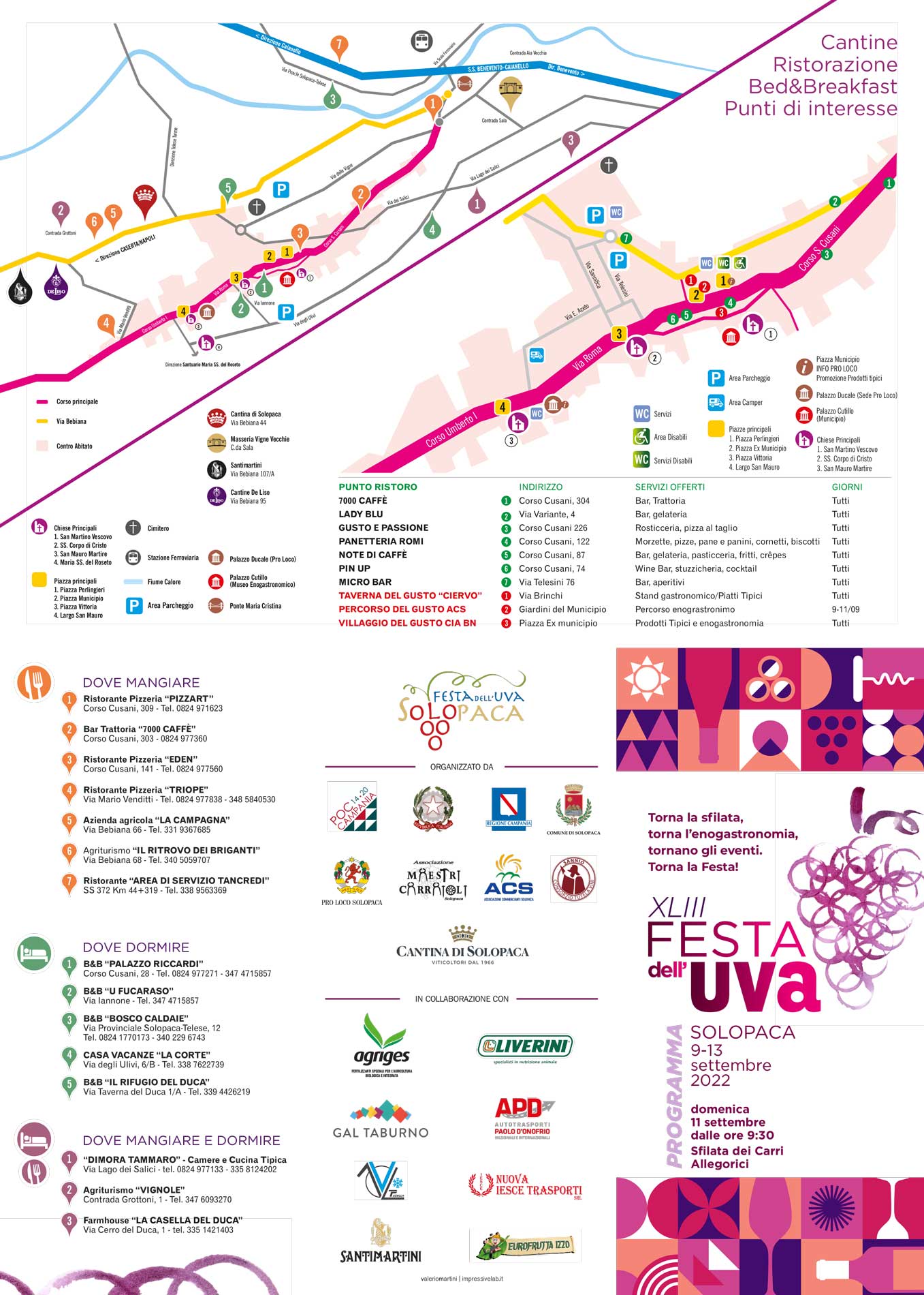 Mappa festa dell'uva 2022